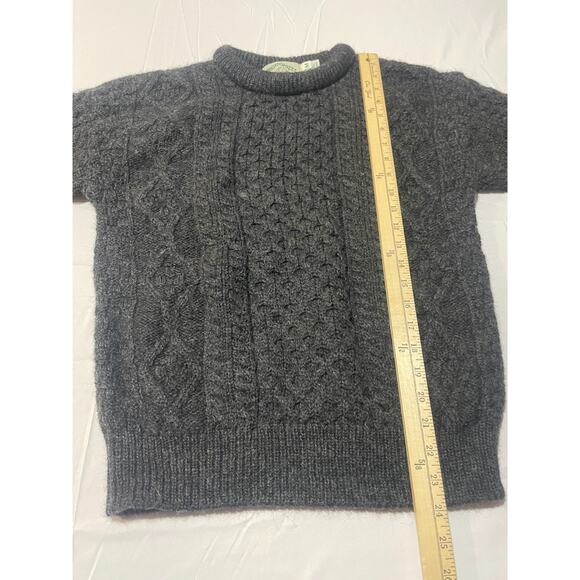 Aran Crafts Women's Size M Chunky Cable Knit Sweater 100% Wool Made in Ireland - Picture 7 of 7
